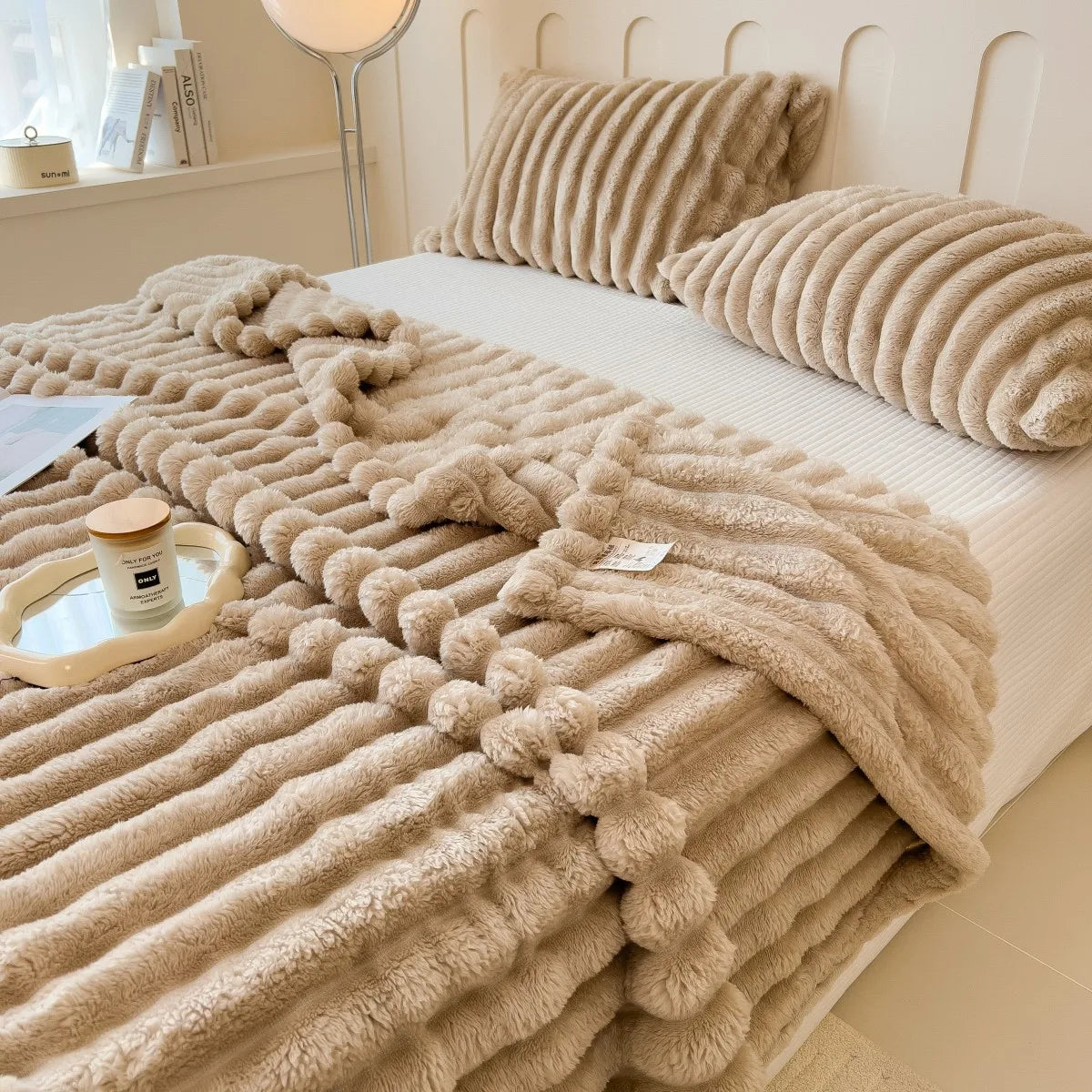 Manta suave de diseño para un hogar acogedor