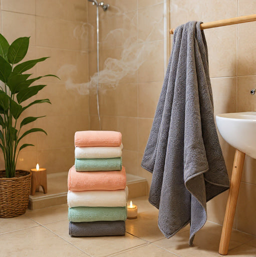 Juego de toallas gruesas de lana Coral