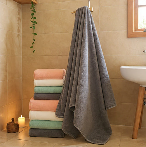 Juego de toallas gruesas de lana Coral