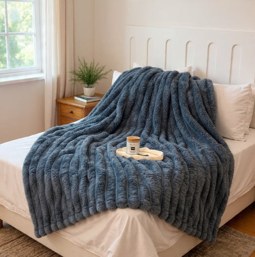 Manta suave de diseño para un hogar acogedor